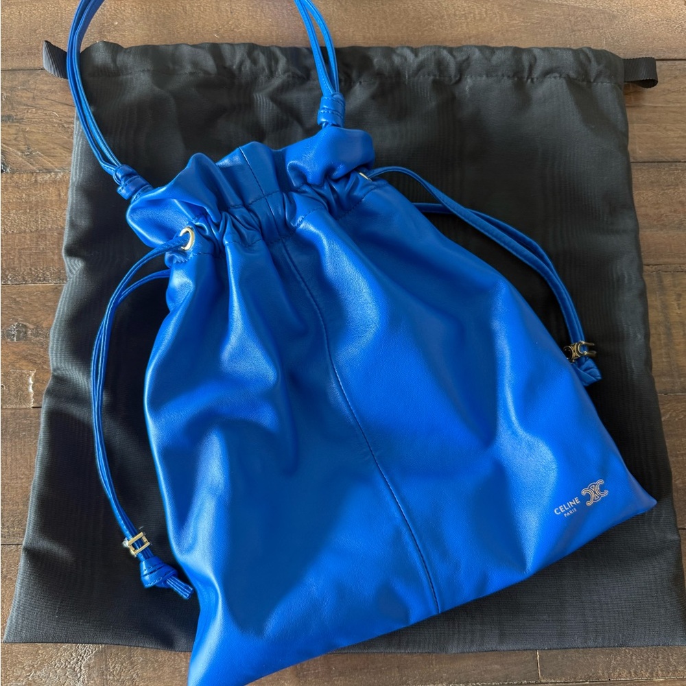 Brand new!! Celine “Crystal” Pouch in blue lamskin
